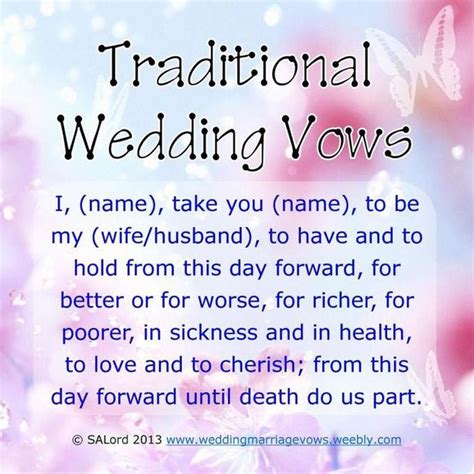 Best Traditional Wedding Vows