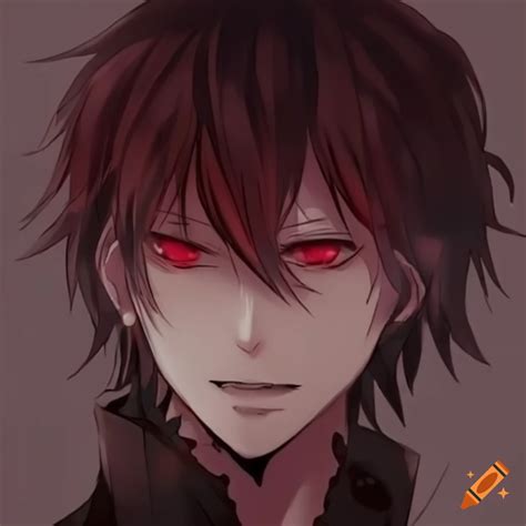 Creepy Anime Vampire With Red Eyes