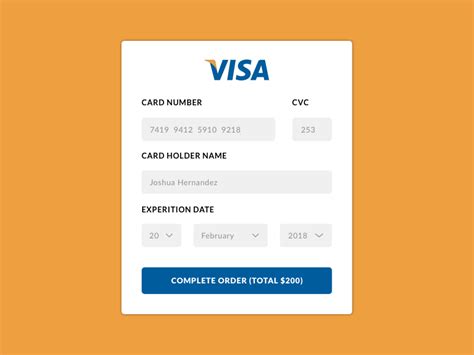 Credit Card Payment Form Freebie Download Sketch Resource Sketch Repo