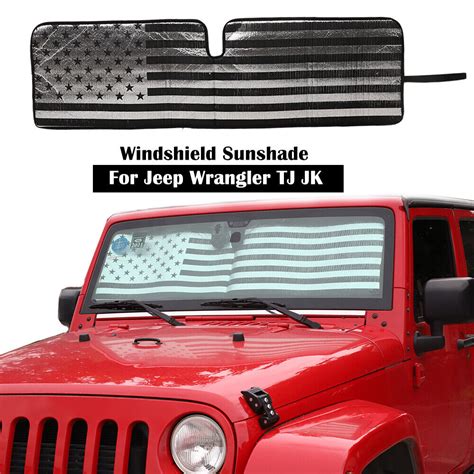 Front Windshield Sunshade Uv Protector Sun Shade Visor For Jeep
