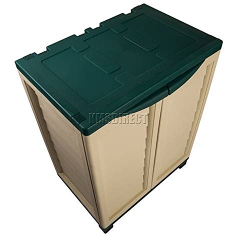 Starplast Outdoor Plastic Garden Utility Cabinet With 2 Shelves Green