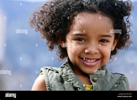 Outdoor Portrait Of African American Child Stock Photo Alamy