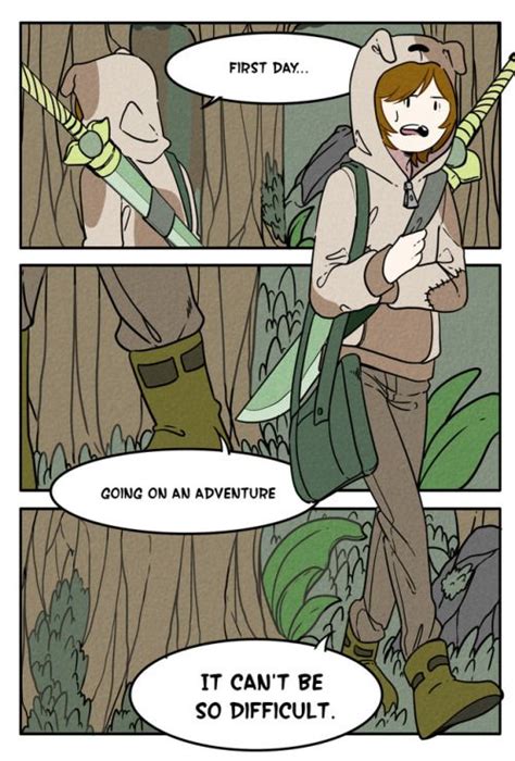 A Comic Strip With An Image Of A Man In The Woods