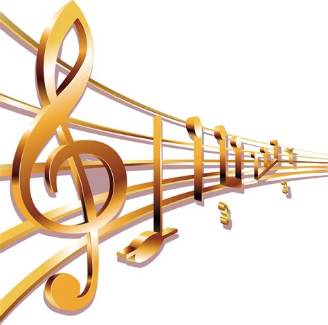 Musical Sheet Transprent Free Gold Music Note Png Clipart Full Size