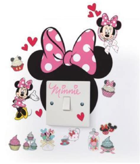 Minnie Mouse Wallstickers Disney Wallstickers Minnie Mouse Lampe Minnie