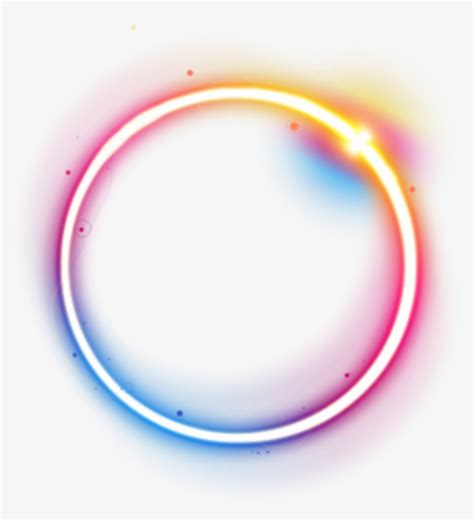 Rainbow Colorful Galaxy Frame Circle Of Color Flare Free