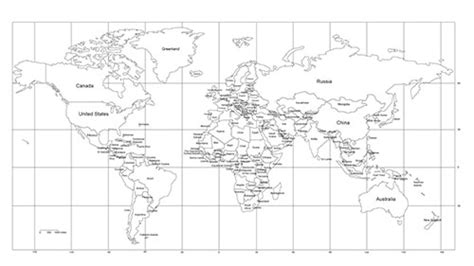 1 World Mercator Projection Printable Pdf And Editable Powerpoint Map