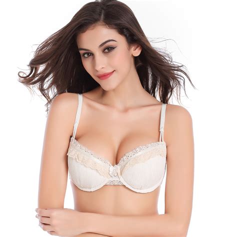 Buy 2016 Plus Size Push Up Bra Sexy White Lace Bras