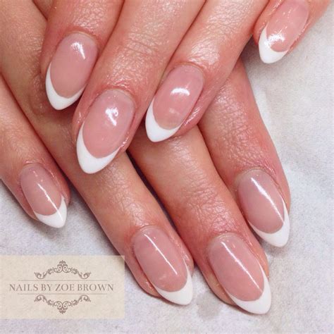 Cnd Shellac French Manicure Almond Shape Nails French Manicure Acrylic