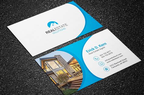 Real Estate Business Card Business Card Templates ~ Creative Market