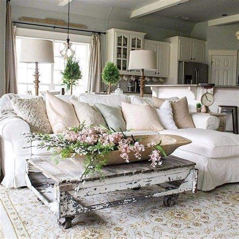 Beautiful White Couch And Natural Elements Making This A Soothing