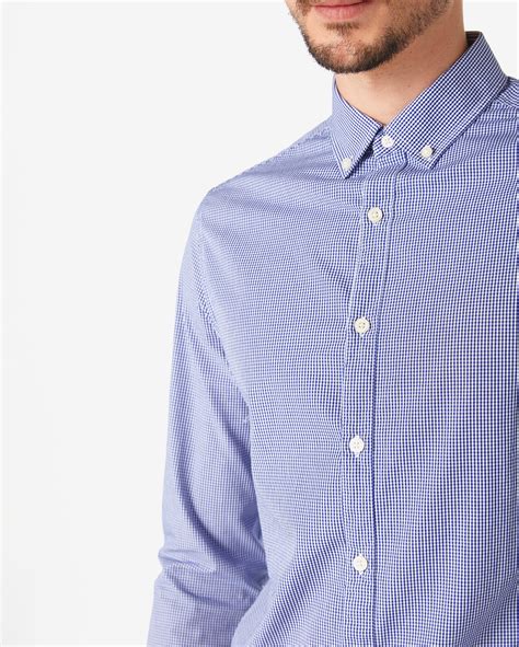 Riachuelo Camisa Manga Longa Social Slim Xadrez Azul Escuro Wolens By