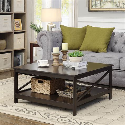 Convenience Concepts Oxford 36 Square Coffee Table Espresso