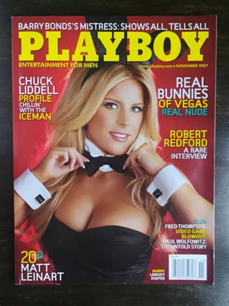 PLAYBOY MAGAZINE NOVEMBER 2007 Playmate Lindsay Wagner Real Vegas