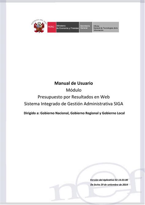 Pdf Manual De Usuario Mefgobpe · Manual De Usuario Módulo De