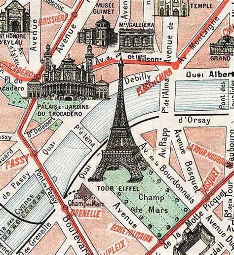 Vintage Paris Street Map 13x19 By Themapshop On Etsy Paris Street Map