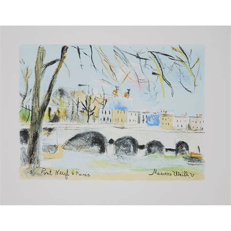 Lot Maurice Utrillo 1883 1955 DaprÈs Le Pont Neuf À Paris