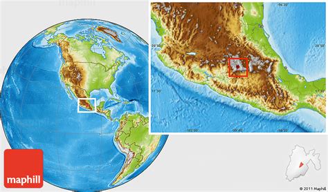 Physical Location Map Of Toluca