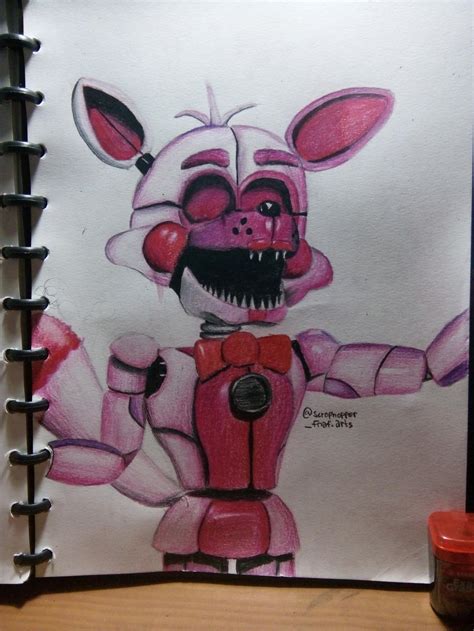 Funtime Foxy From Fnafsister Location Pensil Draw By Sanjayafnafart On