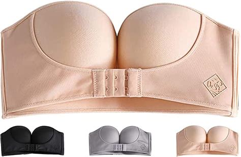 Strapless Front Buckle Lift Bra Invisible Bra Push Up Front Closure