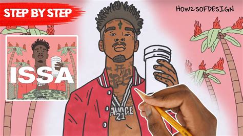 How To Draw 21 Savage Issa Cover Art Youtube