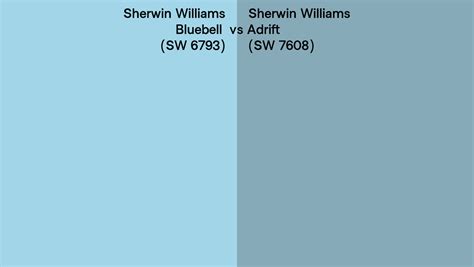 Sherwin Williams Bluebell Vs Adrift Side By Side Comparison