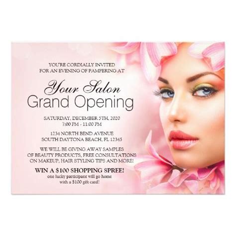 Salon And Spa Grand Opening Invitation Grand Opening