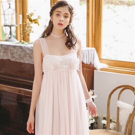 Mechcitiz 2019 Nightgown Woman Summer Lovely Princess Lady Nightdress