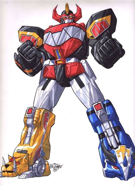 Megazord By Scott Dalrymple Power Rangers Poster Power Rangers