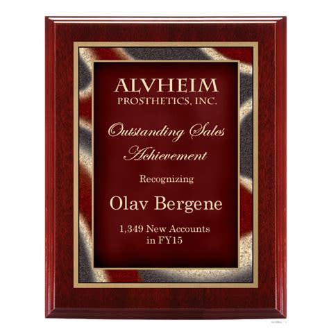Midwest Awards Artist Series Mahogany Finish Plaques