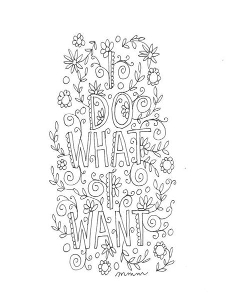 Quote Coloring Page Instant Download Line Art Illustration Personal