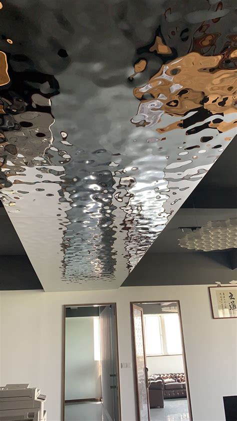 Reflective Ceiling Ceiling Design Water Ripples Metal Ceiling