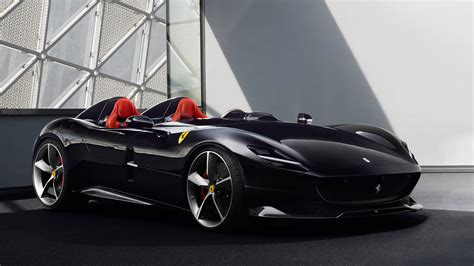 Ferrari Monza Sp2 Black Car 4k Hd Wallpapers
