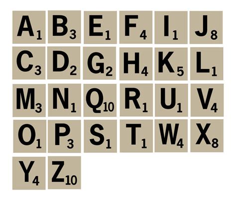 Scrabble Tiles Svg Scrabble Eps Scrabble Stencil Letter