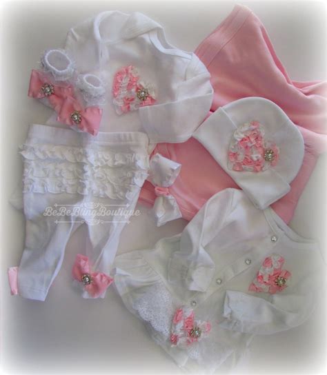 Complete Newborn Clothing Set Baby Girl Take Me Home Outfit