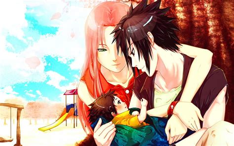 Sakura And Sasuke Original Naruto Anime Couple Baby Cute Naruto