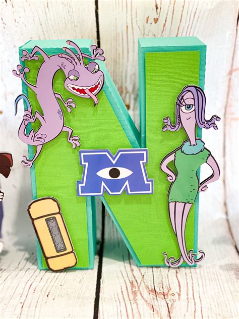 Monsters Inc Theme 3D Letters Monsters Inc Theme Monsters Etsy