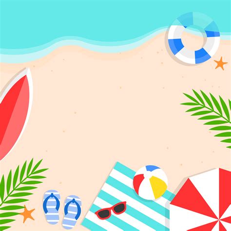 Summer Time Summer Beach Background Vector Illustration 541755 Vector