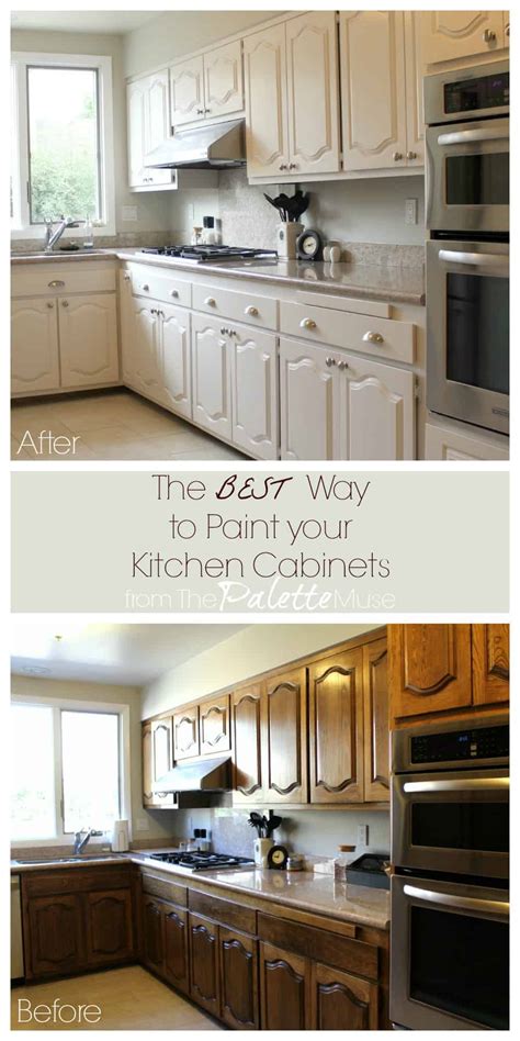 The Best Way To Paint Kitchen Cabinets No Sanding The Palette Muse