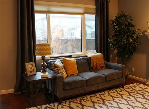 Grey Gold Living Room Edesign - Client Update - Brooklyn Berry Designs