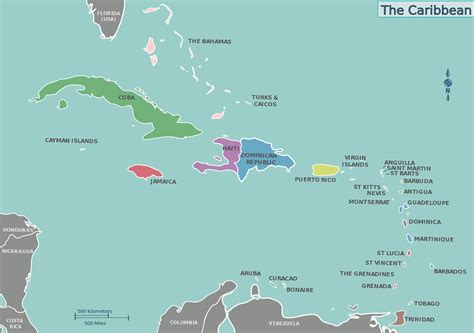 Simple Map Of Caribbean