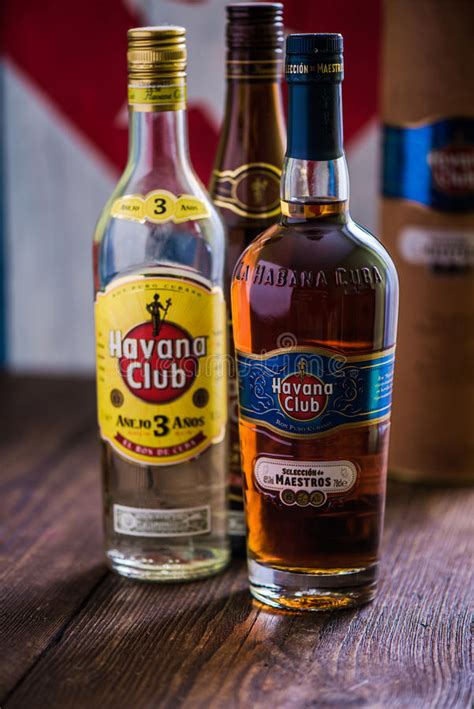 Bottle Of Havana Club White Rum Editorial Stock Photo Image Of