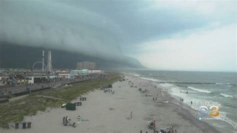 Shelf Cloud Spotted Over Beach In Ocean City Youtube