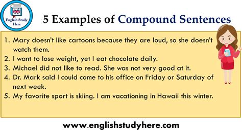 Examples Of Compound Sentences English Study Here
