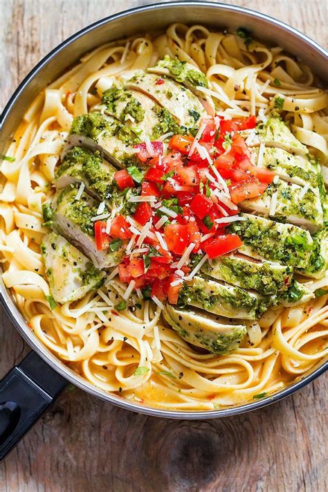 Pesto Chicken Pasta Recipe Healthy Chicken Pasta Recipe — Eatwell101