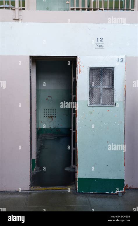 Alcatraz Penitentiary Prison Cell For Solitary Confinement Stock Photo