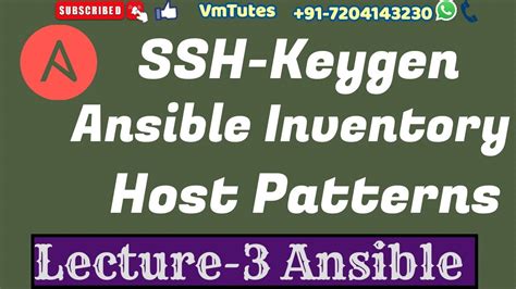 Ansible Lecture 3 Ssh Keygen Ansible Inventory Host Patterns