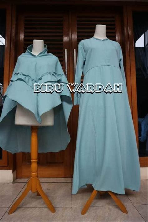 Koko anak pakistan di ria busana cileungsi : Model Baju Gamis Warna Biru Wardah - Voal Motif