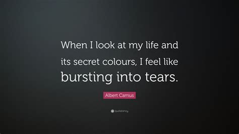 Albert Camus Quote When I Look At My Life And Its Secret Colours I