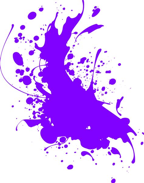 √ Purple Paint Splatter Png